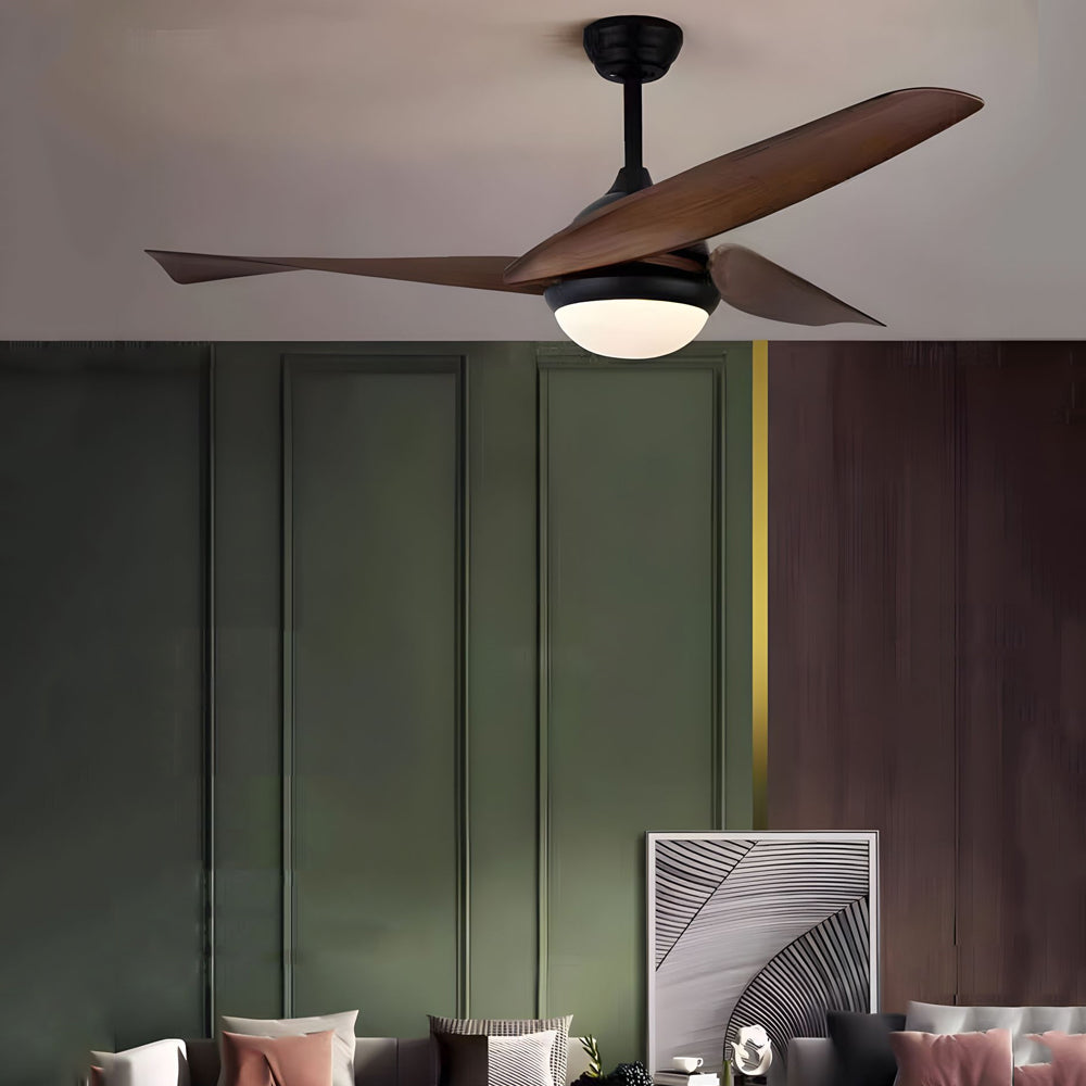 52 In 3 Blade Led 6 Speed Quiet Ceiling Fan With Light And Remote Control