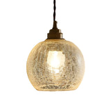 Spherical Glass Cracked Pattern Ceiling Lamp Li001924