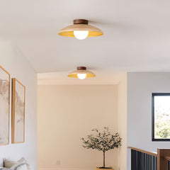 Rustic Mini Wood Ceiling Lamp