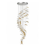 Glass Feathers Flying Chandelier — Modern LED Statement Pendant for Dining & Living Rooms