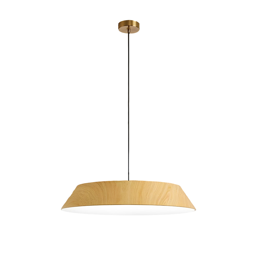 15 74 Inch Round Wood Japanese Style Led Pendant Light