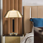 Modern Black Metal And Brass Table Lamp For Living Room