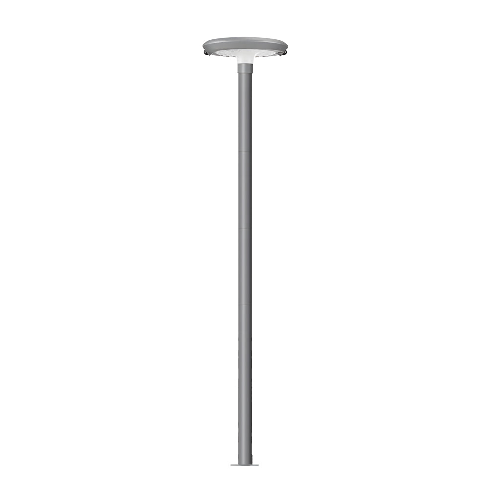 Modern Round Dual Motion Sensor Led Solar Garden Post Lights