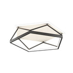 Nordic Geometric Art Black Led Flush Mount Ceiling Light