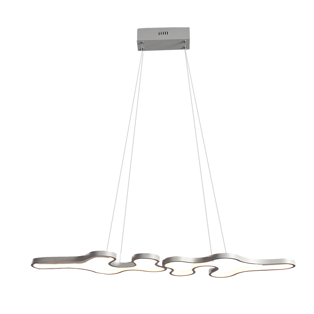 Linear Island Suspended Lighting Fixture Modern Led Pendant Light For Dining Room