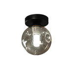 Nordic Corridor Glass Ceiling Light Fixture With Amber Smoky Shades