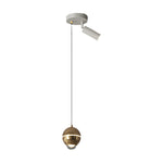 Small Metal Ball 3 Step Dimming Led Modern Pendant Lights With Spotlights