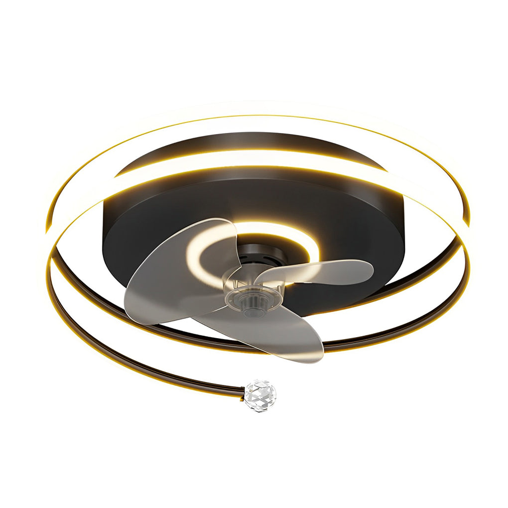 Circular Mute Bladeless Ceiling Fans Lights Li002311