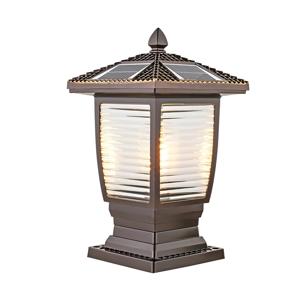 Retro Modern Solar Fence Post Light Ha092357