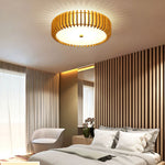 Wood Round Nordic Bedroom Ceiling Light Li002619