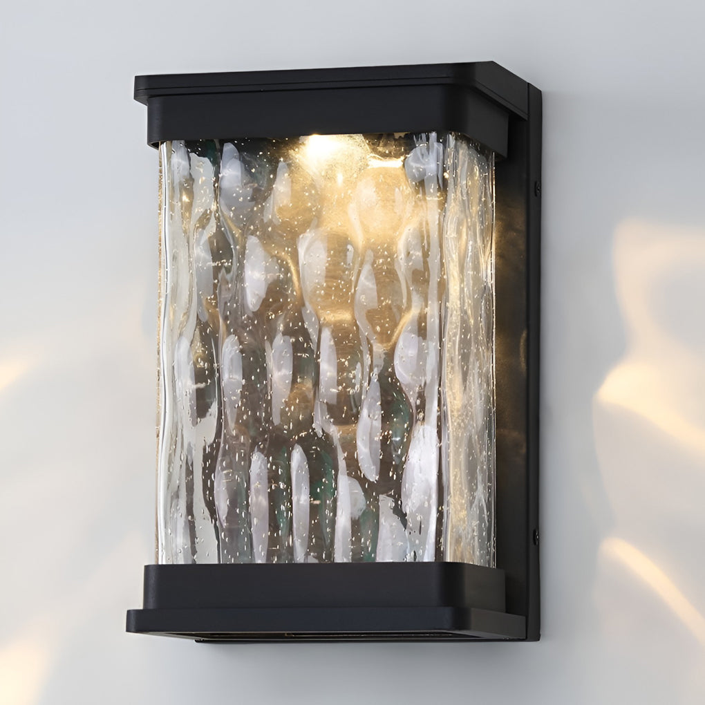Waterproof Creative Glass Led Black Outdoor Wall Sconce