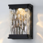 Waterproof Creative Glass Led Black Outdoor Wall Sconce