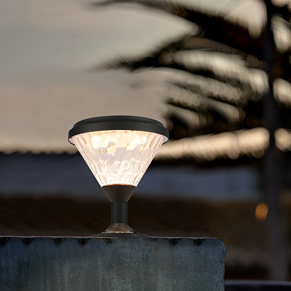 LumaGlow Solar Fence Post Light – Modern Gradient LED Outdoor Lantern