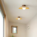 Rustic Mini Wood Ceiling Lamp