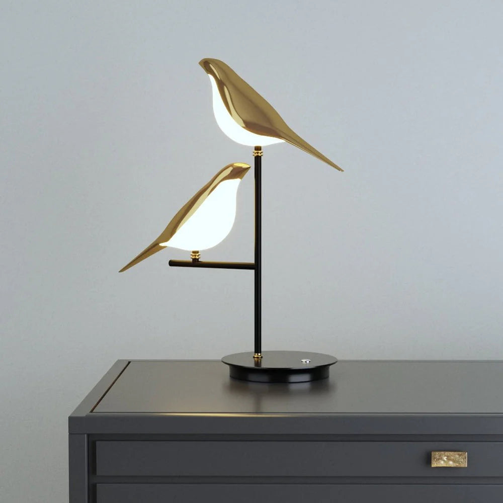 Chic Double Bird Table Lamp