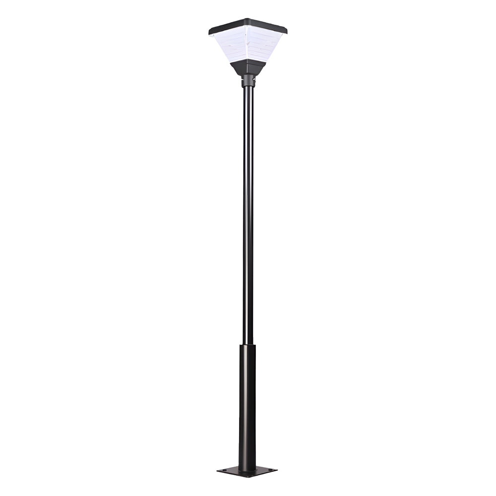 1 Light Black 98 In 118 In Solar Led Square Post Street Light