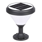Round Led Black Modern Solar Post Light