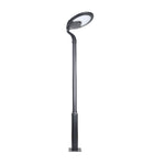 Black Round Modern Outdoor Led Solar Post Street Light