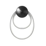 Artisan Round LED Wall Sconce in Brushed Black with Handwoven Nylon Shade