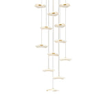 Lotus Leaves Led Staircase Chandelier Ha093921