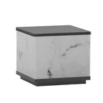 Square Marbled Solar Powered Fence Post Light Ha082380