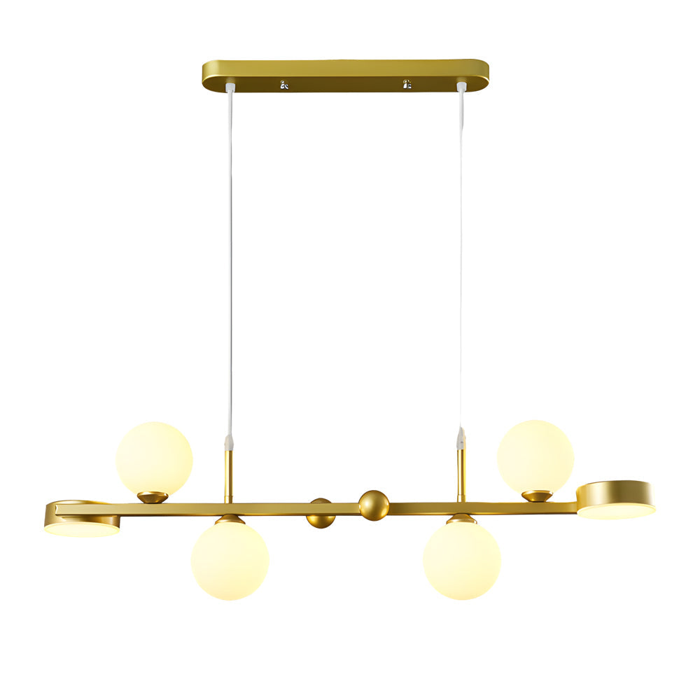 6 8 Light 3Step Dimming Glass Ball Led Long Dining Room Chandelier