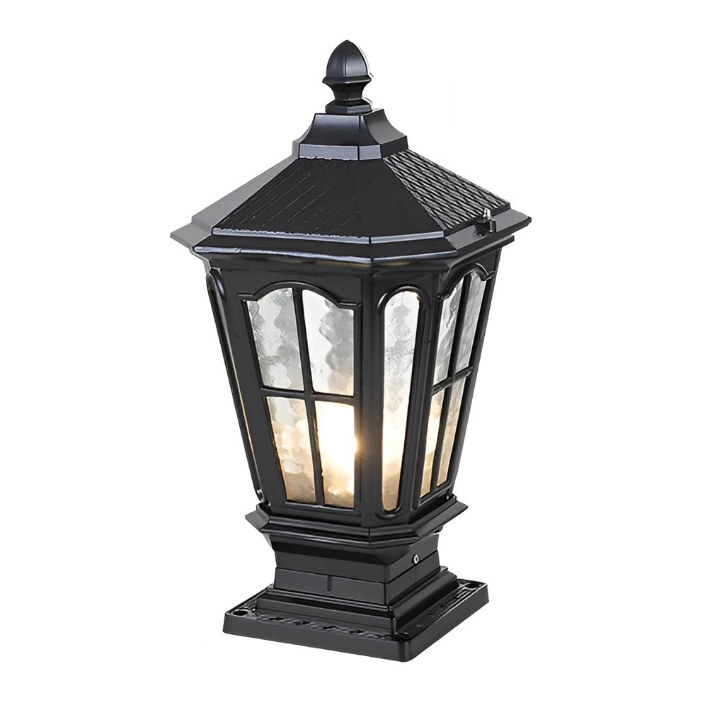Retro Pavilion Shape Solar Powered Fence Post Light Ha080207