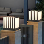Square Outdoor Column Deck Fence Post Light Waterproof For Garden