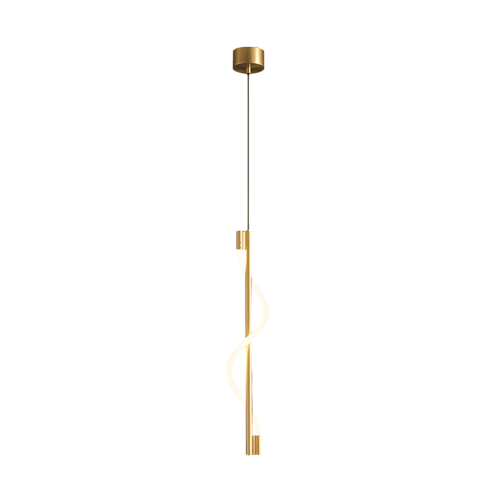 Modern Vertical Spiral Rope Led Pendant Light With Dimmable Feature
