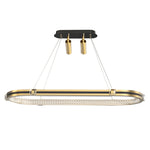 Long Oval Ring Luxury Three Step Dimming Led Modern Dining Room Chandelier