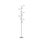Industrial Multi Angle Task Lighting Chrome Floor Lamp