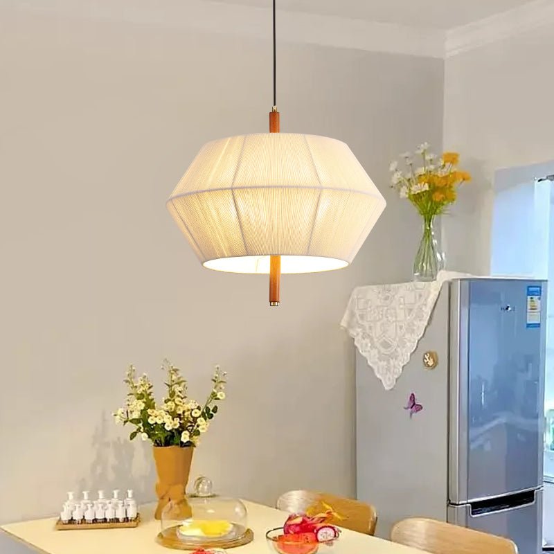 Soren Linen Pendant Light – Geometric Nordic Design for Modern Interiors