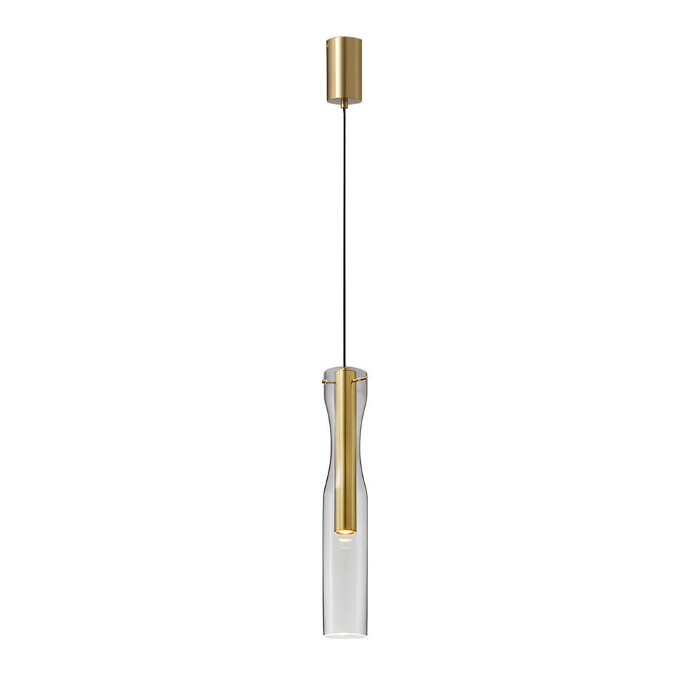 Long Glass Copper Luxury 3 Step Dimming Simple Modern Pendant Lights Fixture Li002773