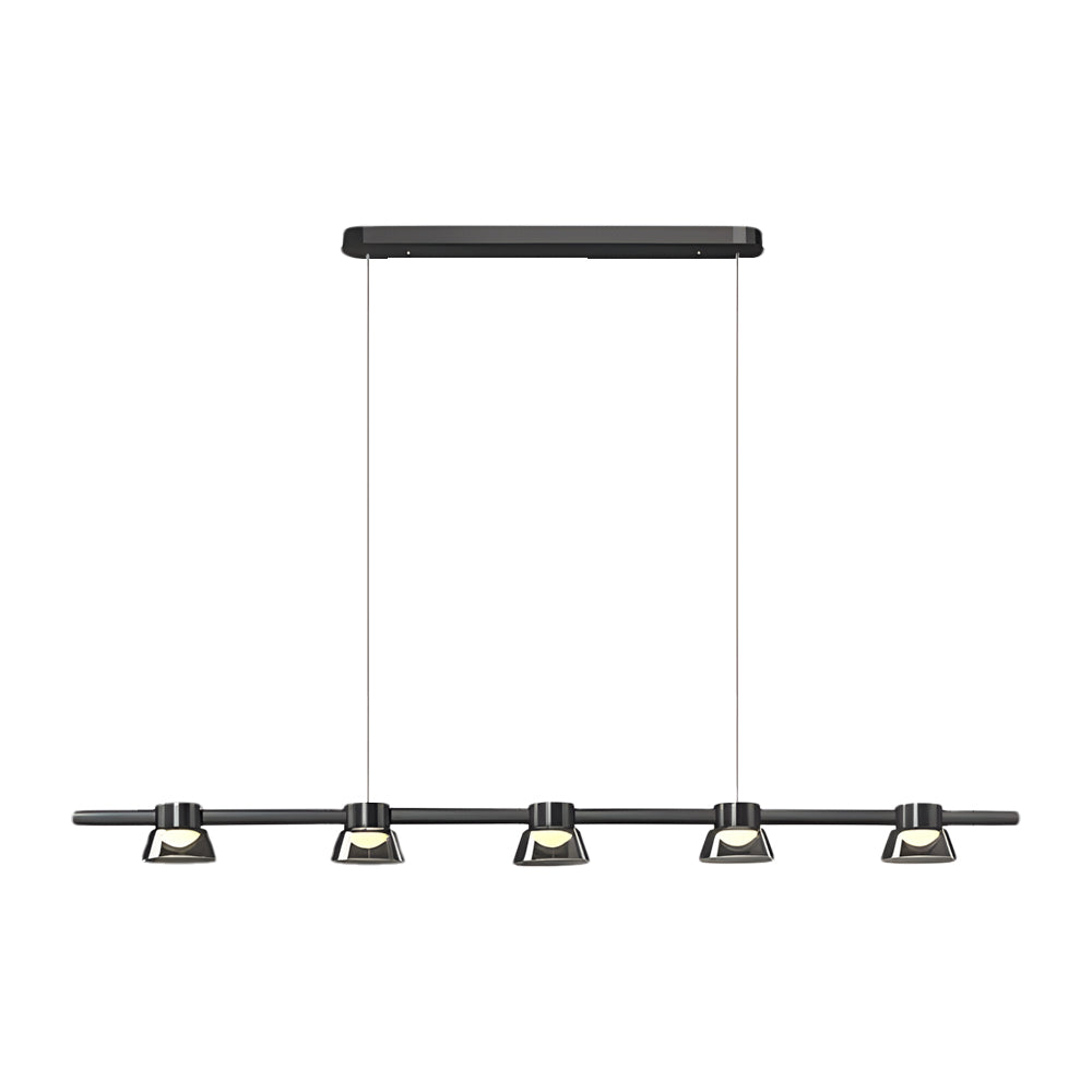 Ring Led Pendant With Smoke Gray Glass Shades
