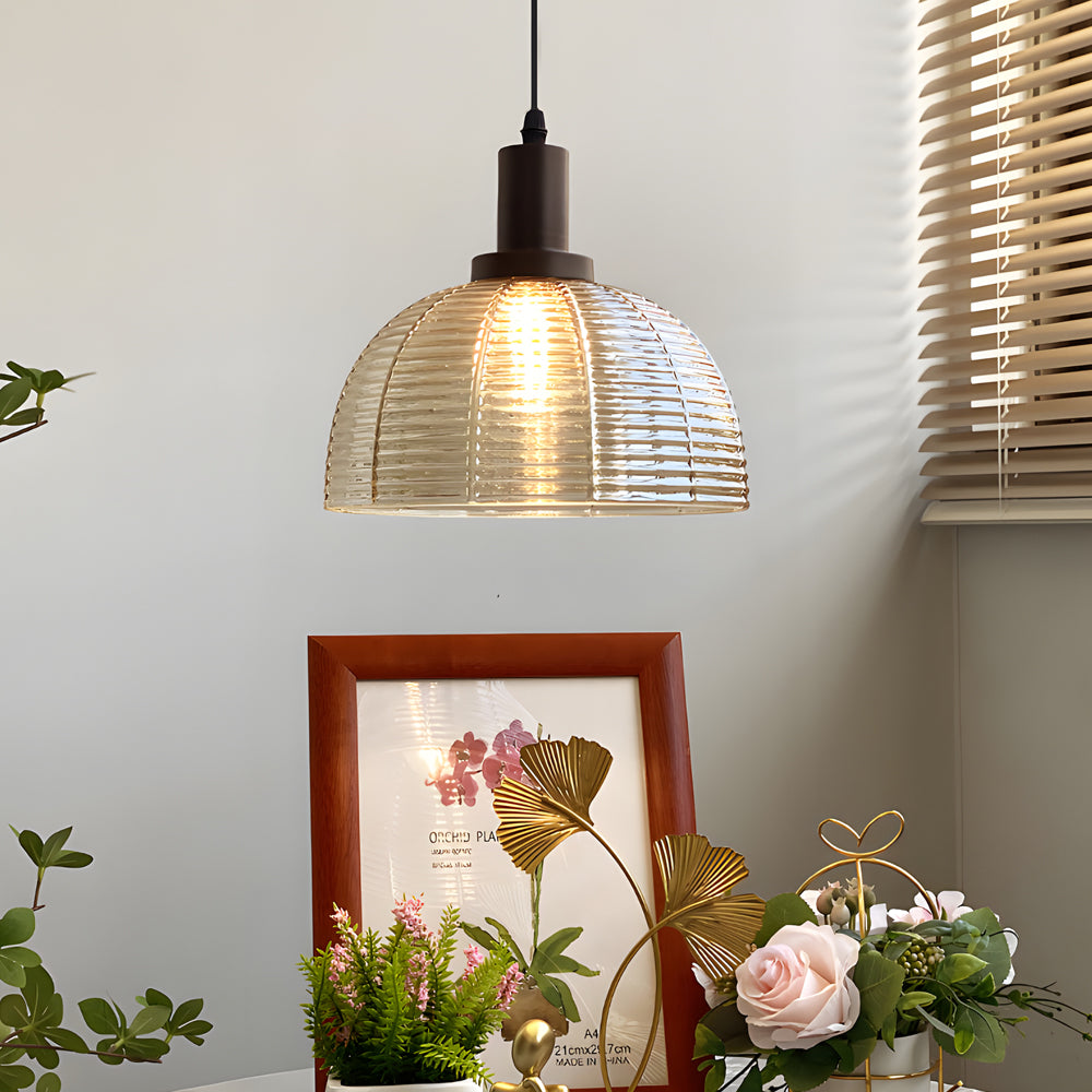 9 44 In Vintage 1 Light Glass Dome Pendant Light