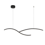39 4 47 2 Wide Black White Wave Linear Led Pendant