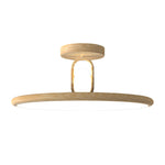 15 7 19 7 In Wood Grain Round Semi Flush Mount Ceiling Light