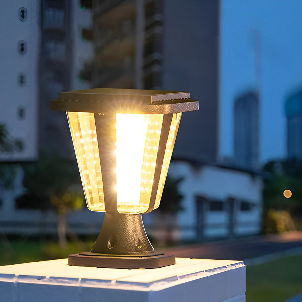Motion Sensor Light Control Modern Solar Post Caps Lights Li002142