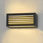 Rectangle Waterproof Led Black Modern Outdoor Wall Sconces Lighting