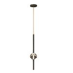 Modern 1 Light Copper Single Crystal Pendant Light With 3 Step Dimming Led