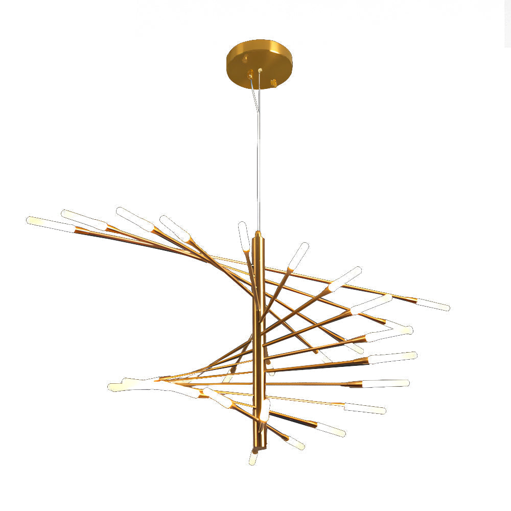 Aurelia Spiral LED Chandelier in Gold or Black