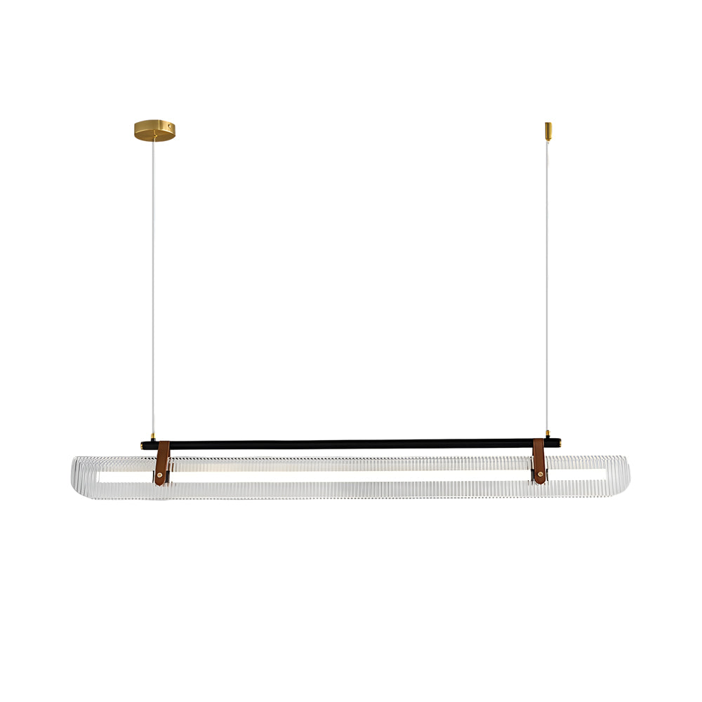 Acrylic Nami Linear Pendant Island Light With Adjustable Hanging Length