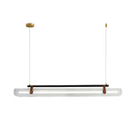 Acrylic Nami Linear Pendant Island Light With Adjustable Hanging Length