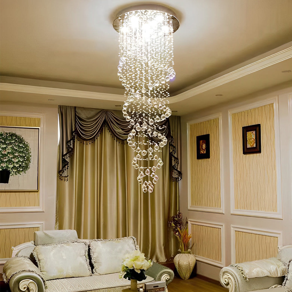 Double Spiral Led Staircase Chandelier Ha098799