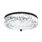 Round Crystal Led 3 Step Dimming Luxury American Style Ceiling Lights
