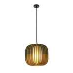 Wood Lantern Fabric Lampshade Led Minimalist Japanese Style Chandelier Li002748