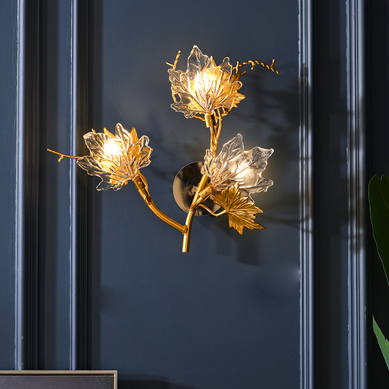 Maple Leaves Glass Wall Lamp Li002587