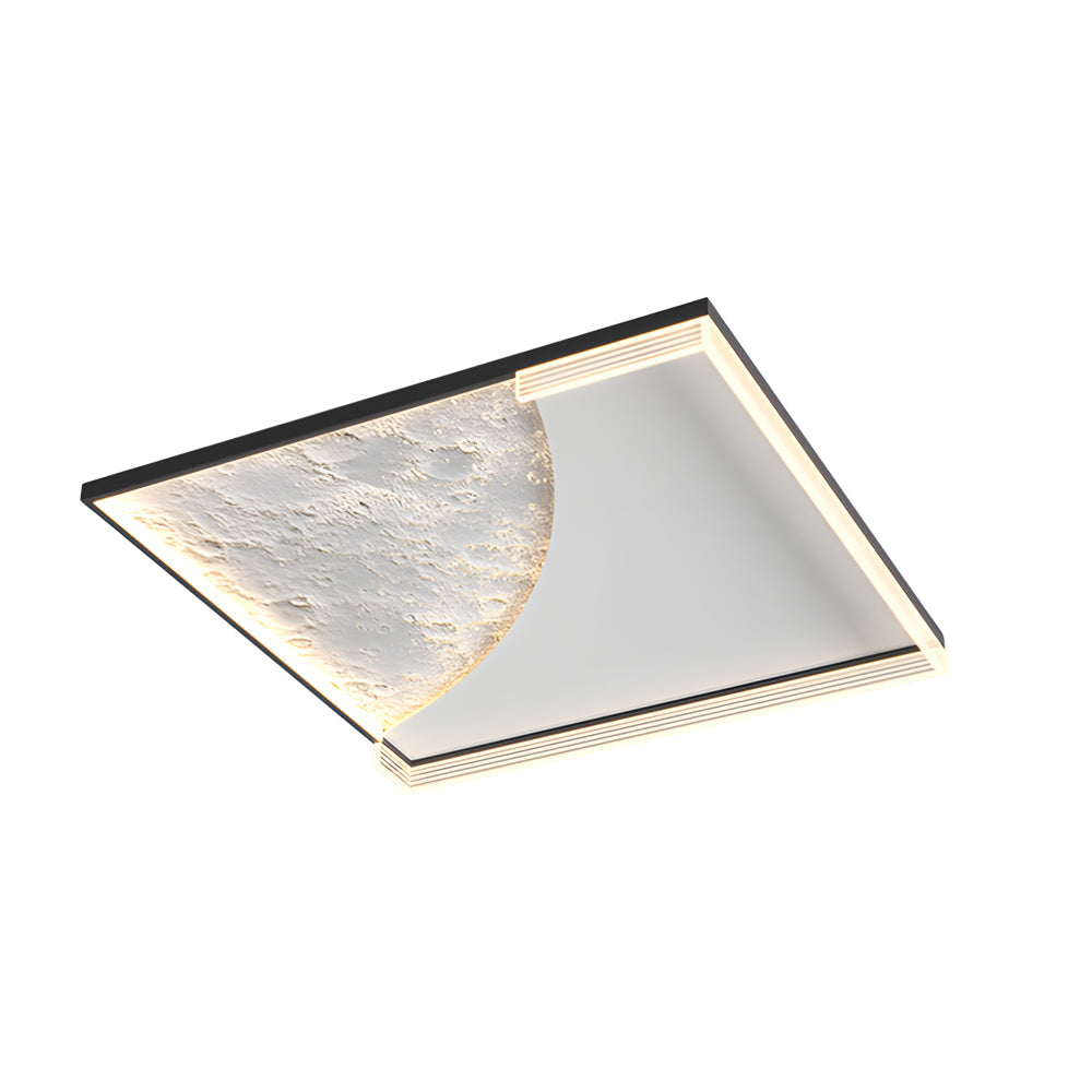Geometric Simple Lunar Texture 3 Step Dimming Led Modern Ceiling Lamp
