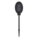 Modern Circular Black Solar LED Lawn Light for Garden Pathways