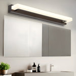 Linear Led Black Bathroom Fixture Light Filter